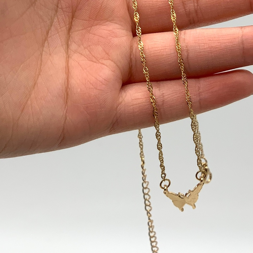 3/$30 Gold Butterfly Charm Necklace - Picture 5 of 7